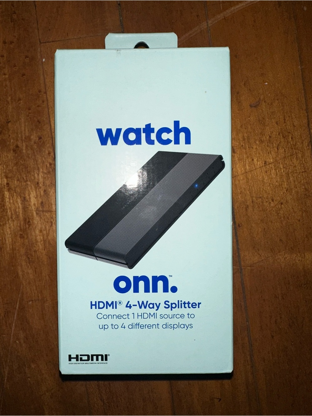 onn. HDMI 4-Way Splitter - Black